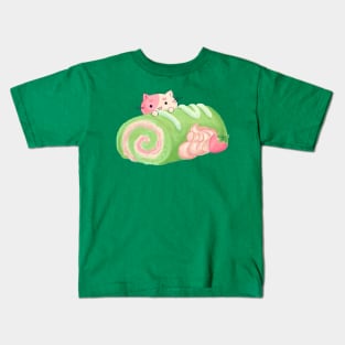 Matcha Roll Cake Kids T-Shirt